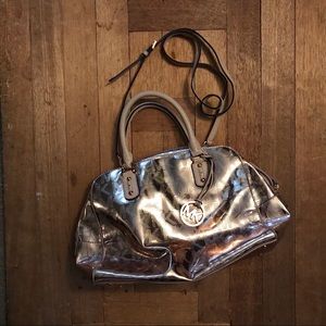 Rose Gold Michael Kors Satchel Handbag